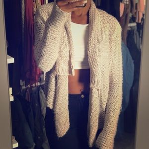 CharlotteRusse Drape Front Knit Cardigan